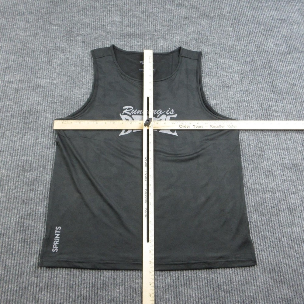 SPRINTS Tank Mens XL Black Jersey Running Performance Moisture Wicking NWOT - Picture 6 of 14
